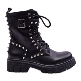 Chunky Worker Boots Feminino com Jets Black Tyralis preto