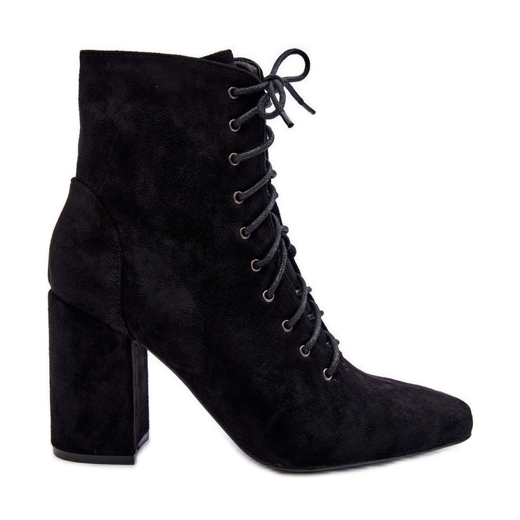 Botas Femininas de Camurça com Salto Preto Saolio Botas Femininas de Camurça com Salto Preto Saolio