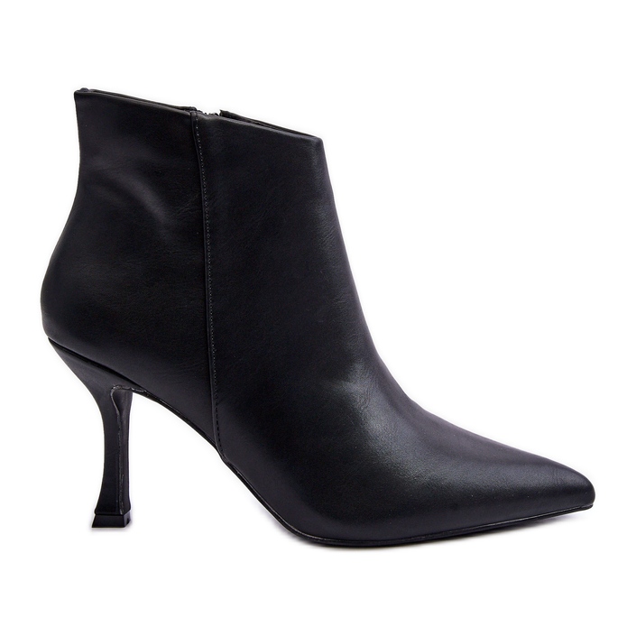 Botas Femininas de Couro Salto Alto Preto Merisa