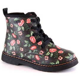 Botas quentes Big Star Jr INT1884 flores preto