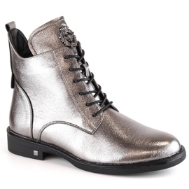 Botas com cadarço e zíper Potocki W WOL171D estanho