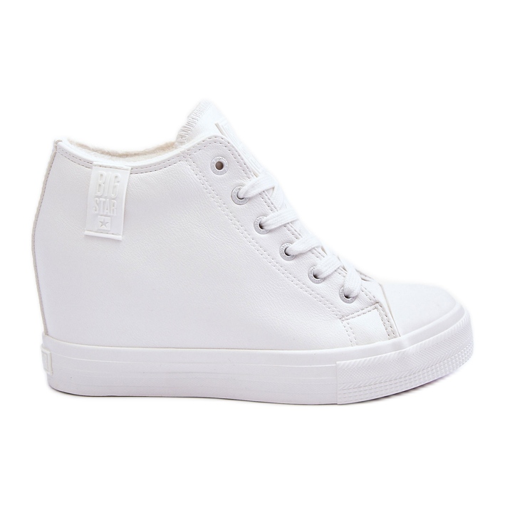 Tênis feminino de couro Big Star MM274002 branco