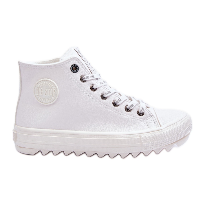 Tênis feminino Big Star High Warm White GG274108 branco