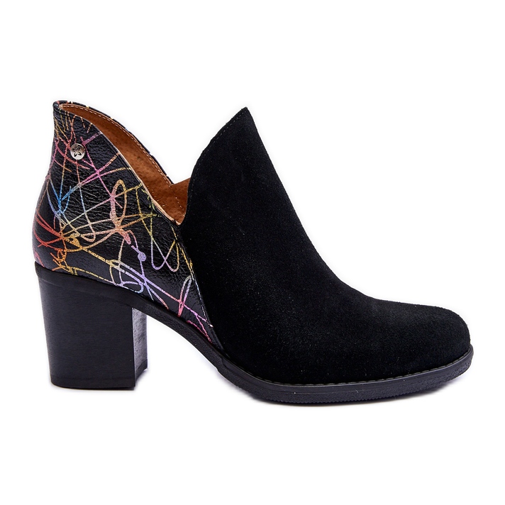 Botas femininas de couro no salto maciejka 04492-99 preto