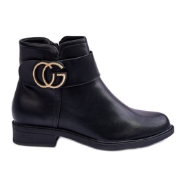 FD1 Botas Femininas com Decoração Galos Pretos