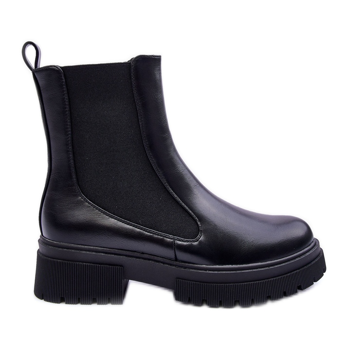 FD1 Botas Jodhpur Clássicas de Couro Preto Isminna FD1 Botas Jodhpur Clássicas de Couro Preto Isminna