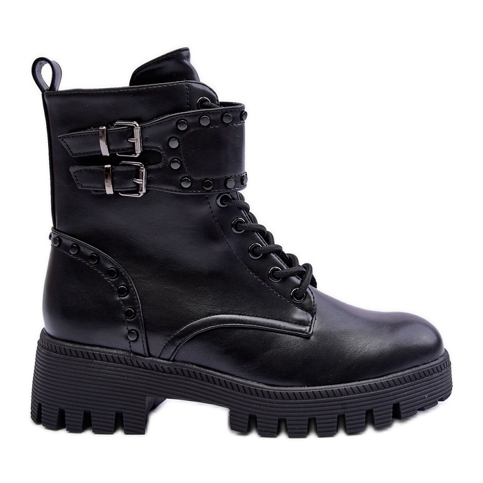 FD1 Botas de trabalho pretas com enfeites Carshen preto FD1 Botas de trabalho pretas com enfeites Carshen preto