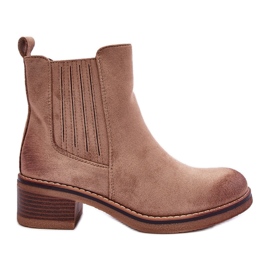 WS1 Botas Femininas Clássicas de Camurça Bege Metanassa