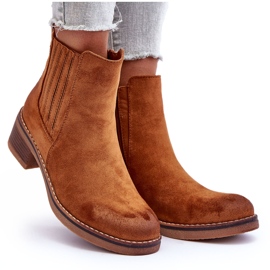 WS1 Botas Femininas Clássicas de Camurça Marrom Metanassa