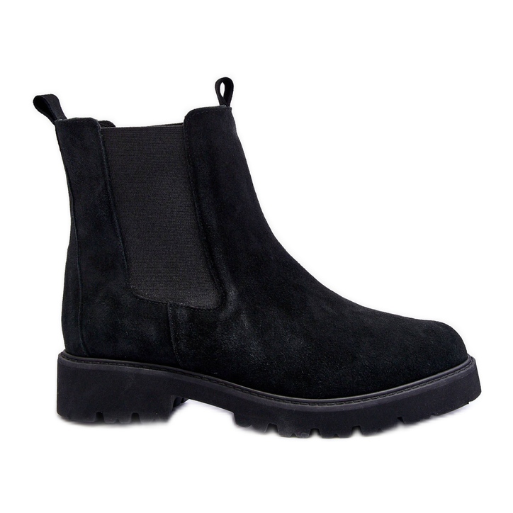 Botas pretas de camurça Jodhpur Nicole 2672 preto