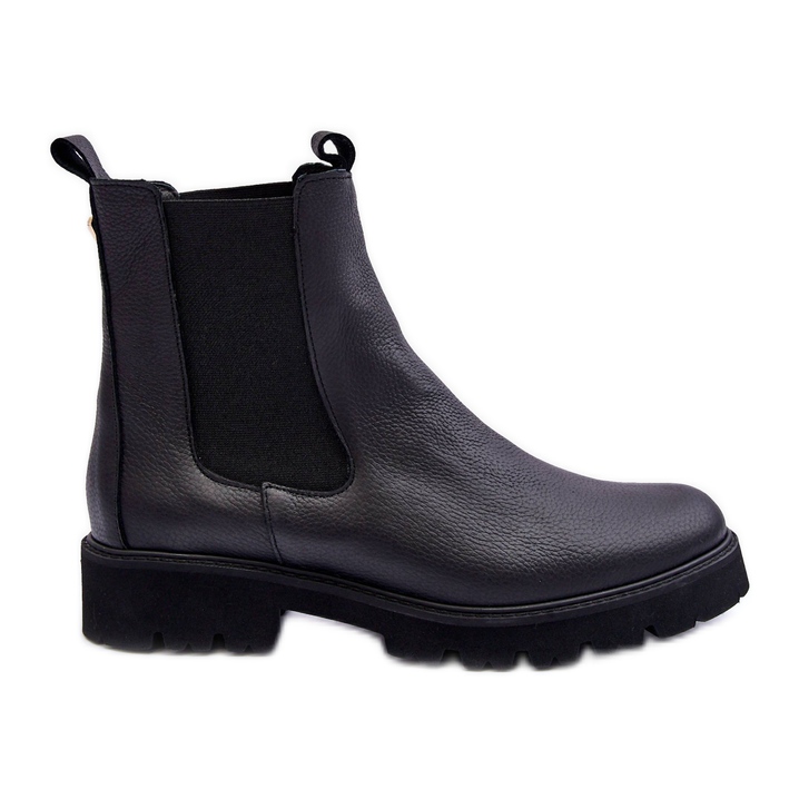 Botas de Couro Botas Jodhpur Preto Nicole 2672
