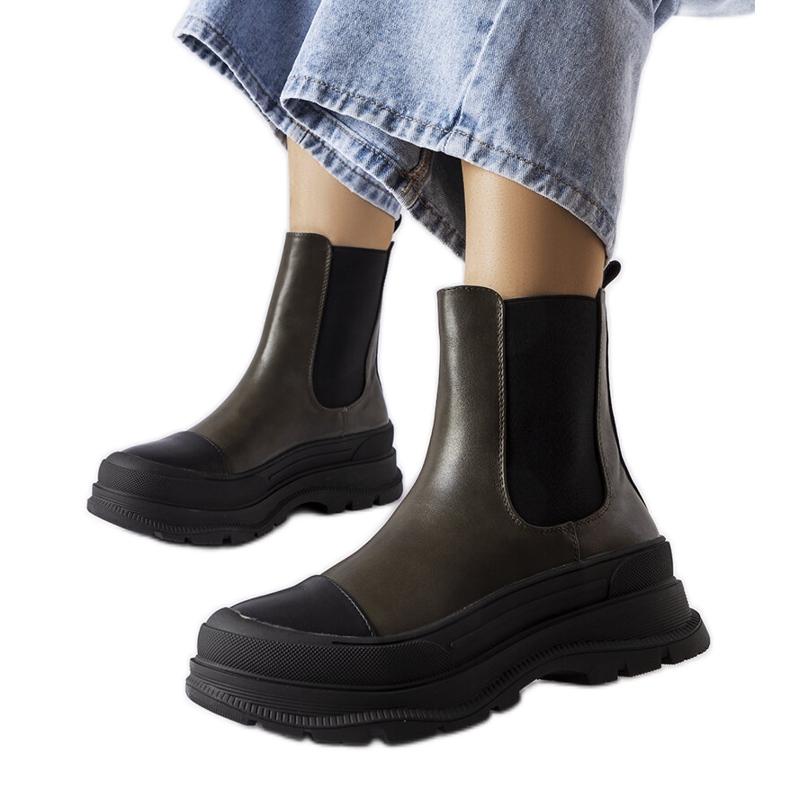 Bota plataforma verde Bellucci