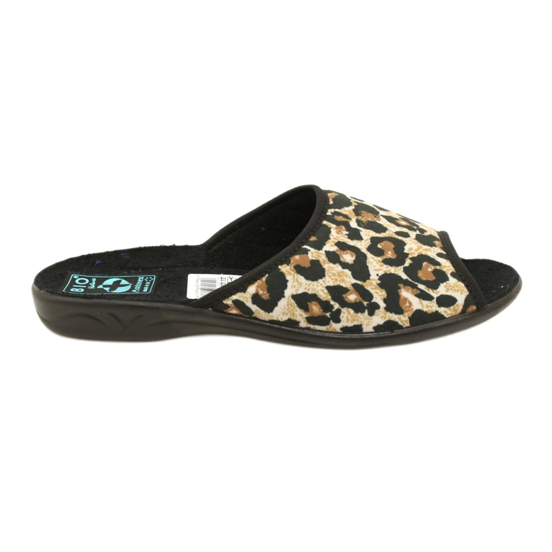 Chinelos leopardo de mulher Adanex 16833 preto