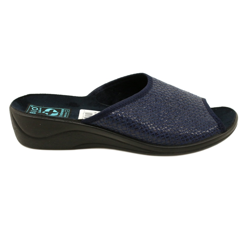 Chinelos femininos espinha de peixe Adanex 26039 azul marinho