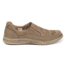 WASAK Sapatos de verão de homem em pele 0116W castanho marrom