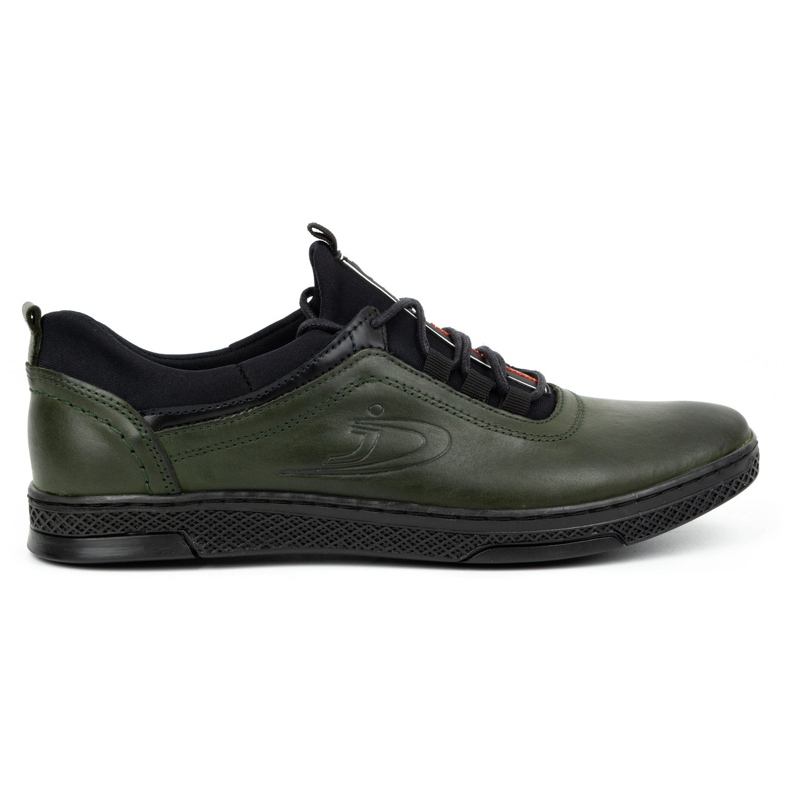 Polbut Sapatos masculinos casuais de couro K24 verde
