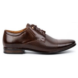 Olivier Sapatos formais de homem em pele 482 castanho escuro marrom