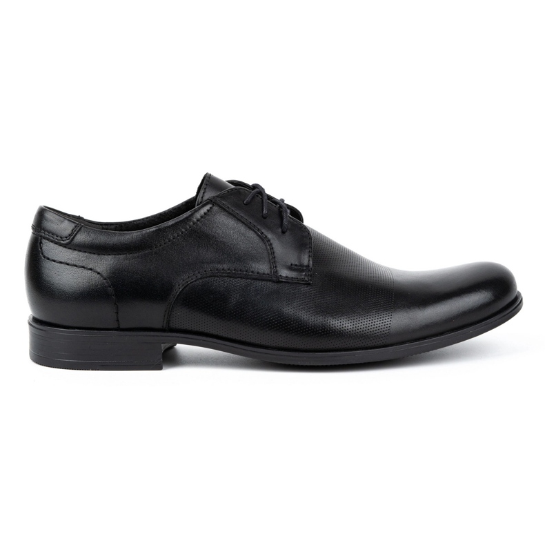 Kampol Sapatos elegantes de homem em pele 344KAM preto