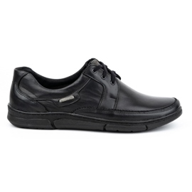 Olivier Sapatos de homem em pele com atacadores 60K pretos