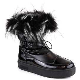 Botas de neve de plataforma de mulher com pelo preto Big Star MM274379