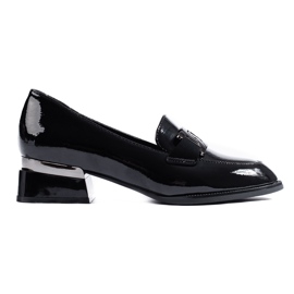 Sapatos lacados de senhora pretos com fivela Vinceza Sapatos lacados de senhora pretos com fivela Vinceza