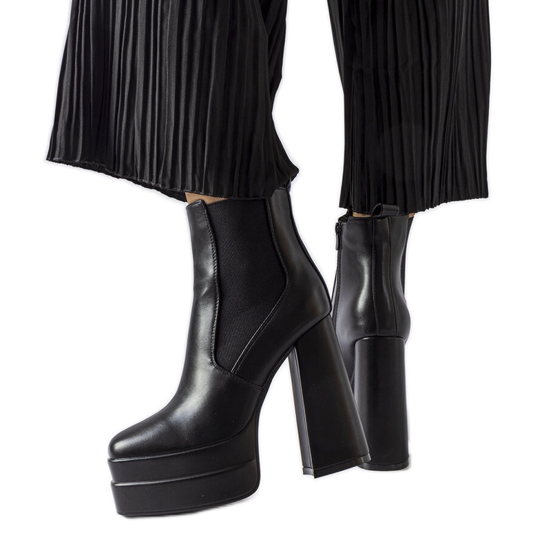 Inna Botas de salto alto pretas, Copertino preto