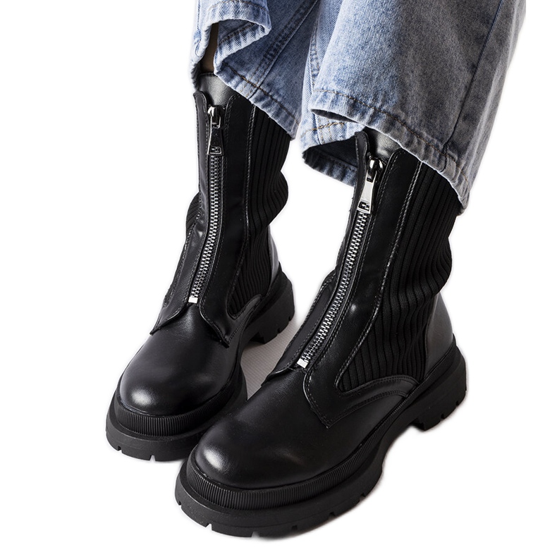 Bota meia preta Napolitani preto