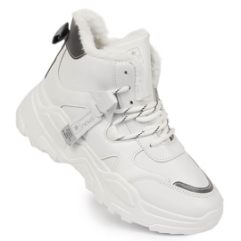 Sapatilhas isoladas de mulher com sola grossa branca NEWS branco Sapatilhas isoladas de mulher com sola grossa branca NEWS branco