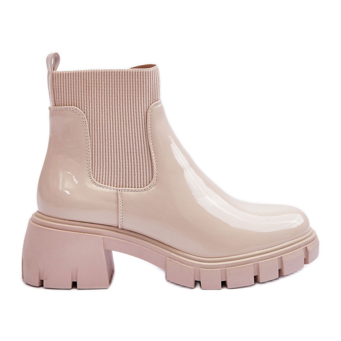 Botas Femininas Laqueadas Bege Cirie Botas Femininas Laqueadas Bege Cirie