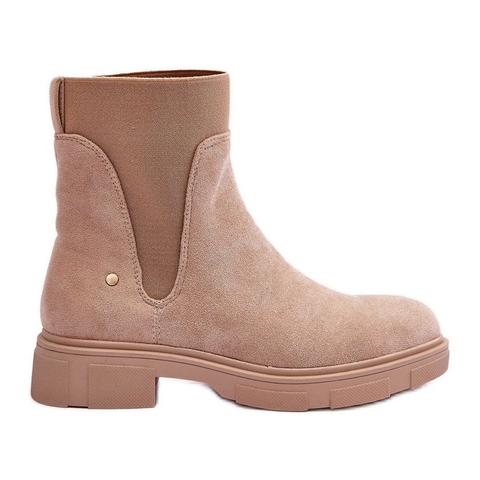 Botas Femininas Camurça Jodhpur Bege Tannaz