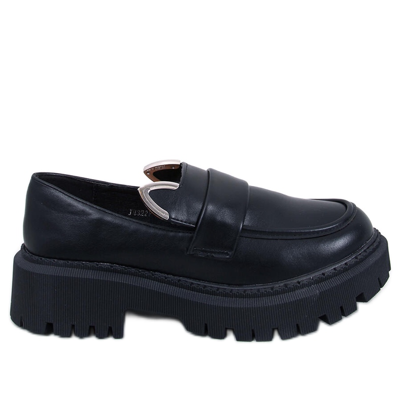 Mocassins plataforma com orelhas da Bunnies Black preto