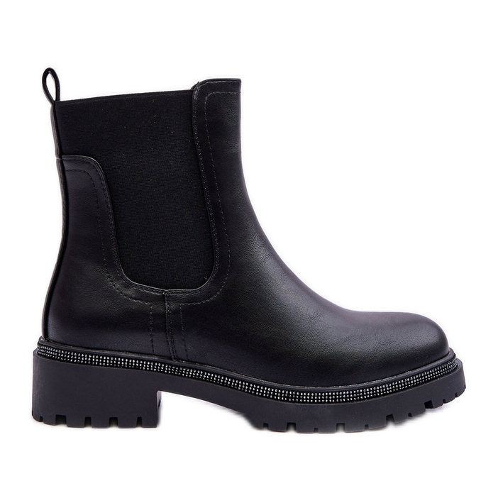 Botas Femininas de Couro Jodhpur Black Crowder preto