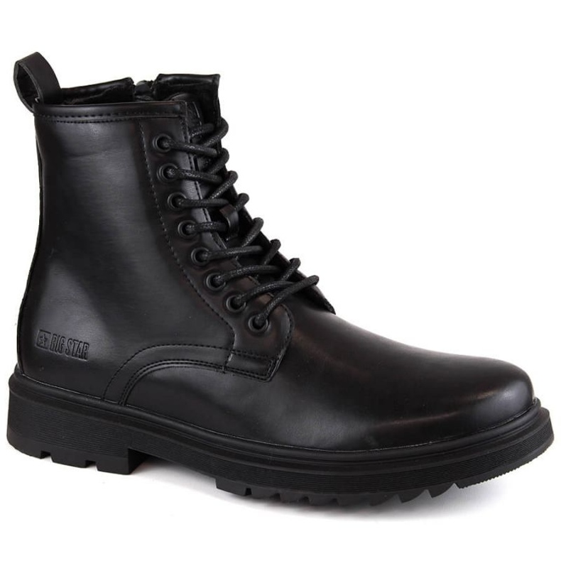 Botas com cadarço e zíper isoladas Big Star M INT1915 preto