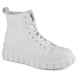 Botas plataforma com cadarço Big Star W INT1920A branco