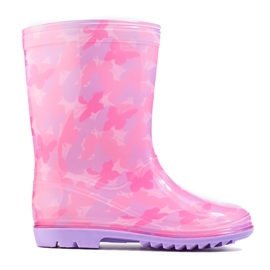 Botas de chuva Shelovet cor-de-rosa para menina