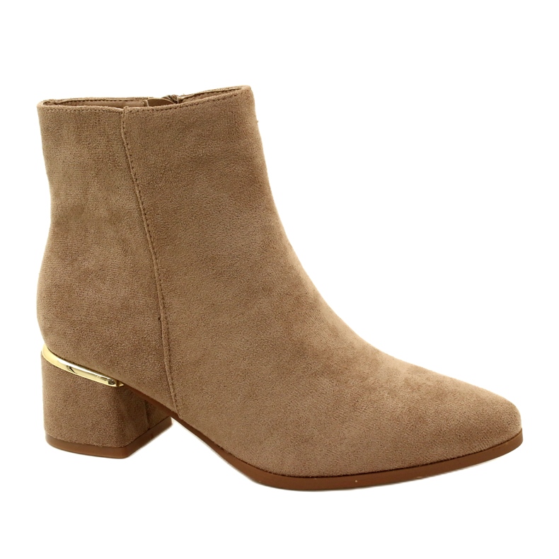 Evento Botas de Camurça com Decoração Dourada, Bege 23BT35-6420