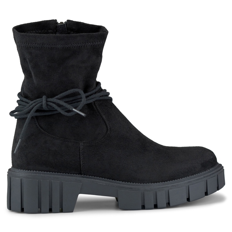 Botas de senhora pretas com cano elástico preto