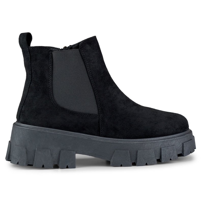 Botas pretas de mulher com sola grossa preto Botas pretas de mulher com sola grossa preto