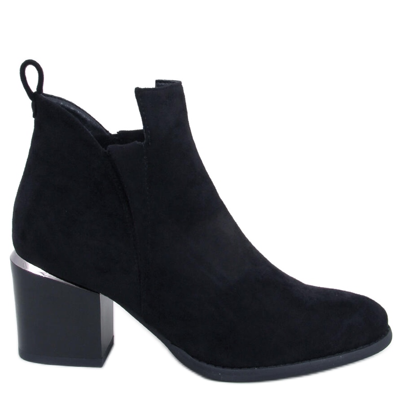 Hallie Botas pretas de camurça com salto alto preto