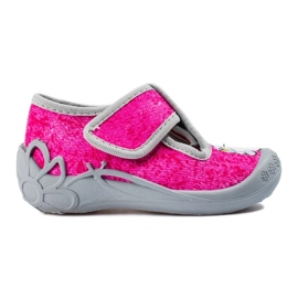 Chinelos de velcro unicórnio rosa Shelovet para meninas