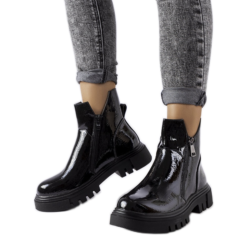 Botas com isolamento lacado preto Ritte Botas com isolamento lacado preto Ritte
