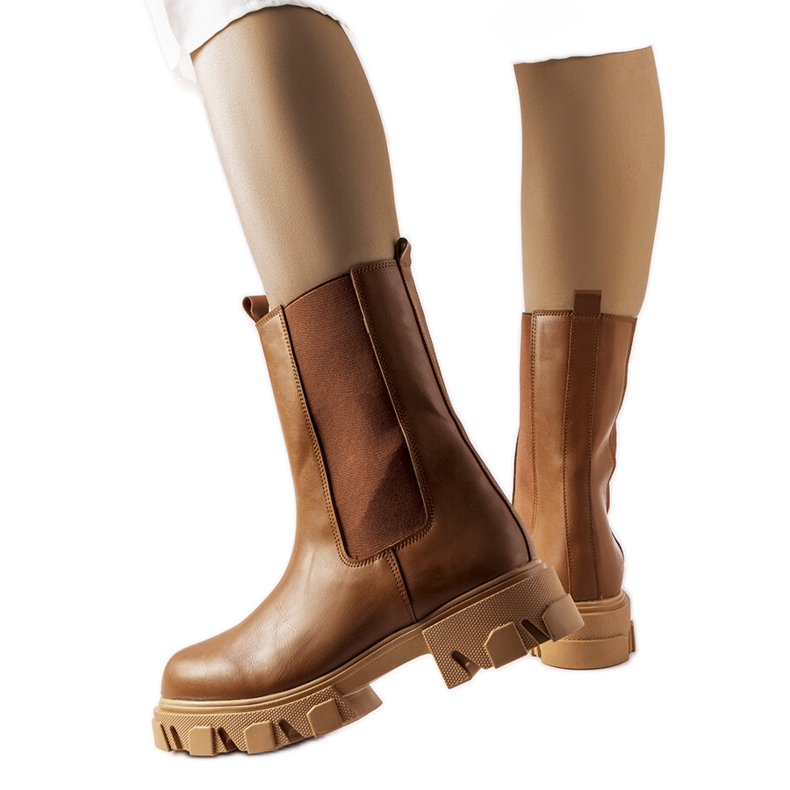 Botas de trabalho slip-on marrom Vallejo castanho