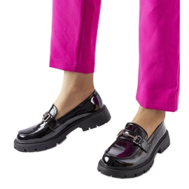 Inna Mocassins pretos com strass Cantú Inna Mocassins pretos com strass Cantú