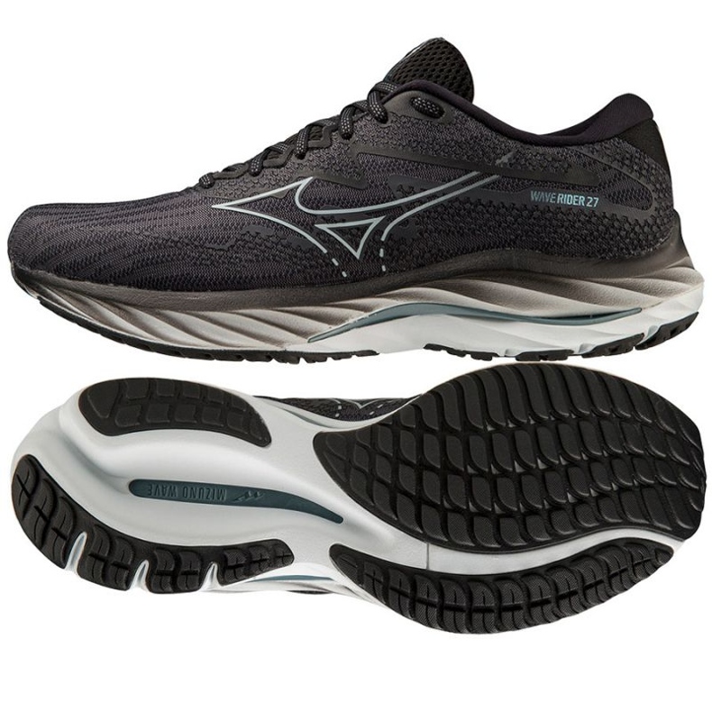 Tênis de corrida Mizuno Wave Rider 27 M J1GC230302 preto