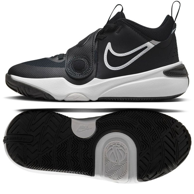 Tênis de basquete Nike Team Hustle D 11 Jr DV8996 002 preto preto