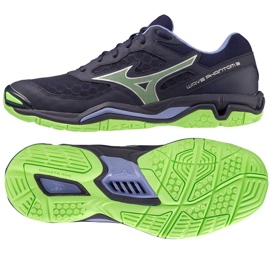 Sapatos de handebol Mizuno Wave Phantom 3 M X1GA226011 azul marinho azul