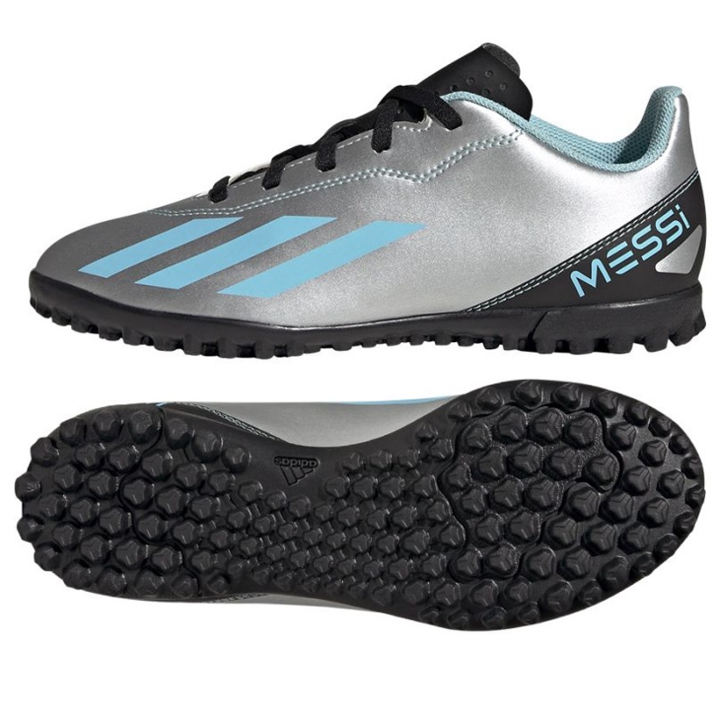 Chuteiras Adidas X Crazyfast Messi.4 Tf Jr IE4068 cinza tons de cinza