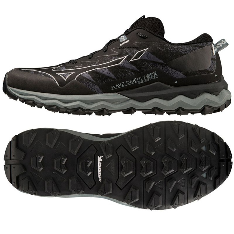 Tênis de corrida Mizuno Wave Daichi 7 Gtx M J1GJ225651 preto