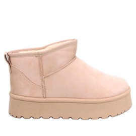 Botas de neve com plataforma Solnis Bege