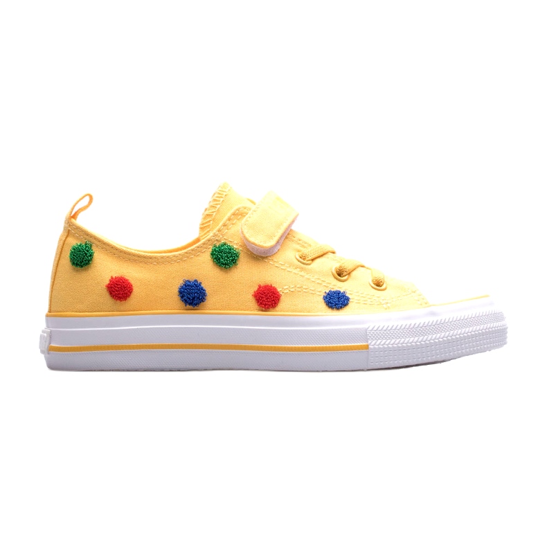 Tênis infantil com velcro Big Star JJ374056 amarelo